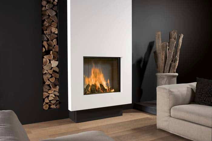 Black And White Modern Fireplace