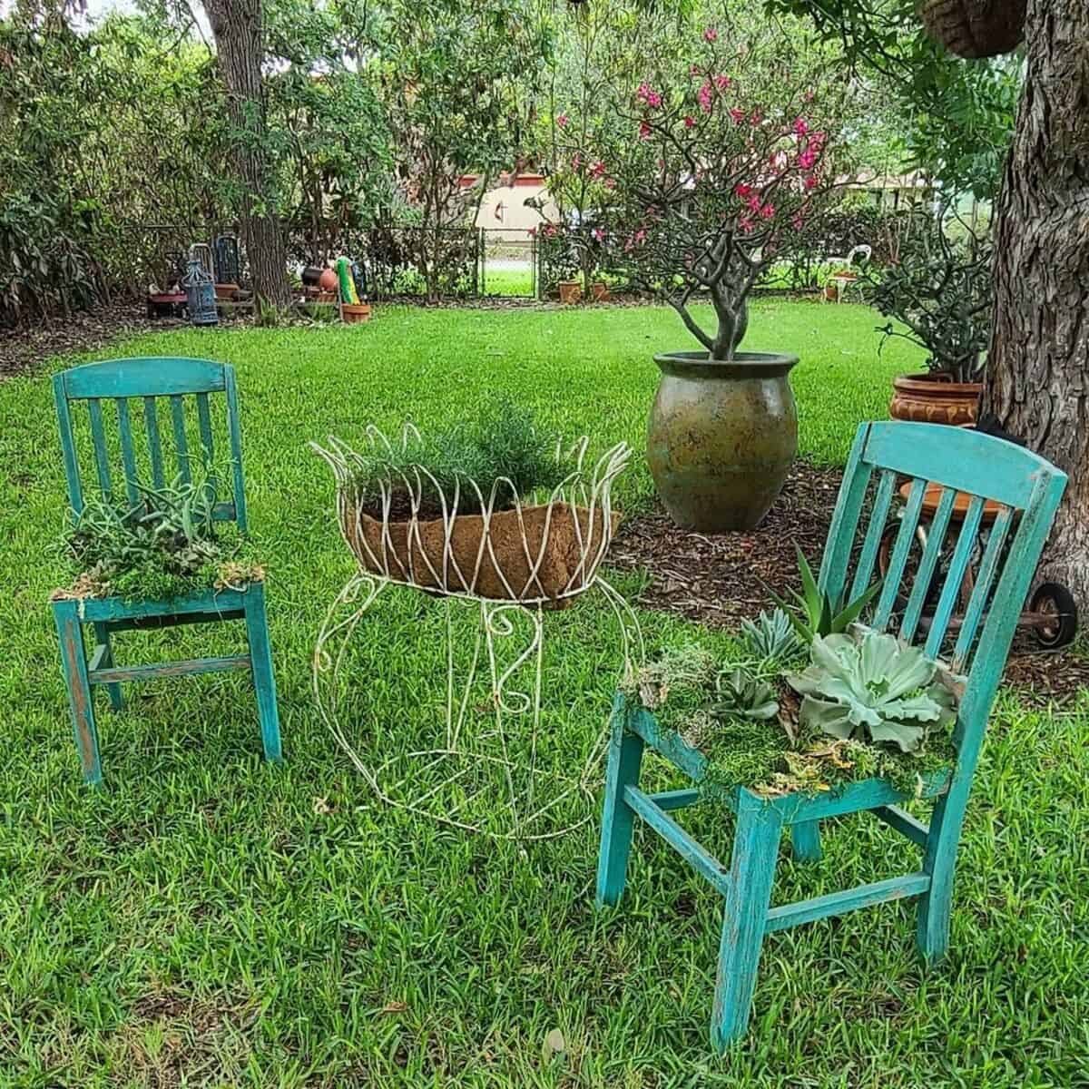 Chair Flower Stands