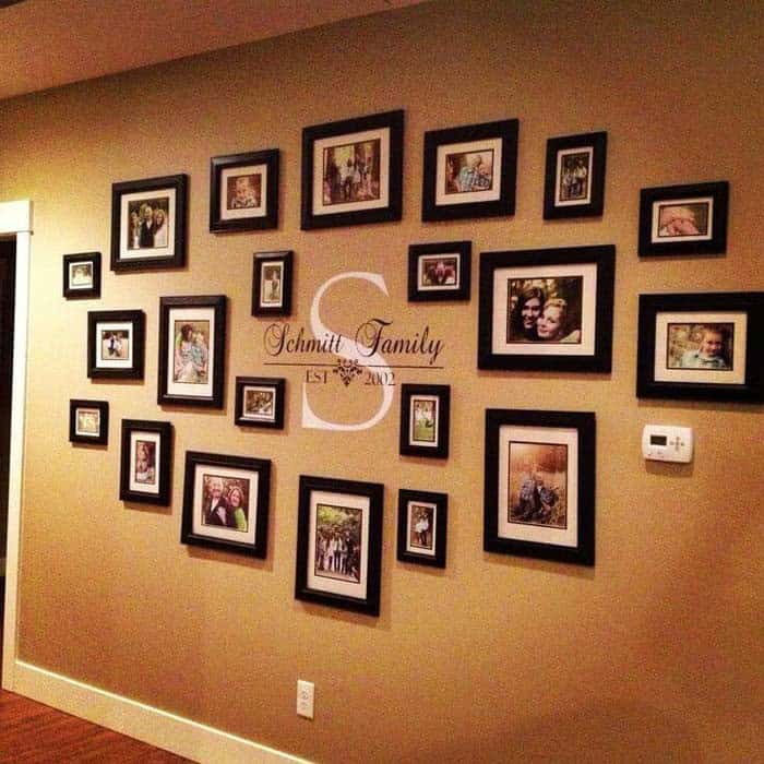 Custom Family Gallery Wall with a Monogram Centerpiece