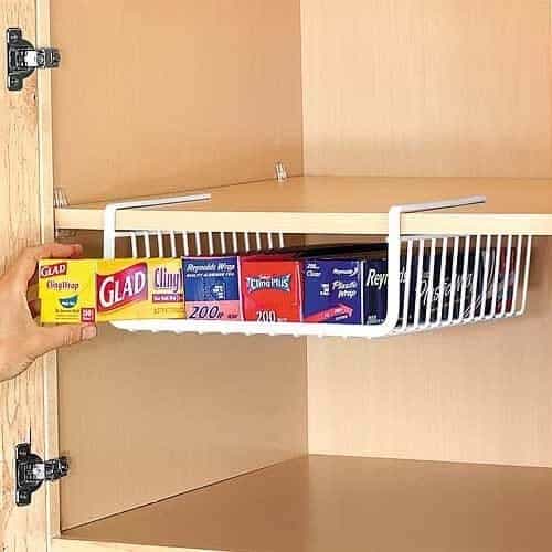 Maximize Storage Space with Versatile Under-Shelf Organizer