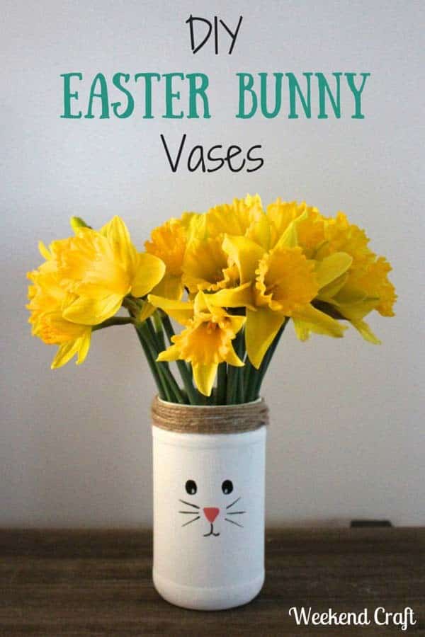 Adorn Your Mason Jar Planter with Easter Bunny Decor