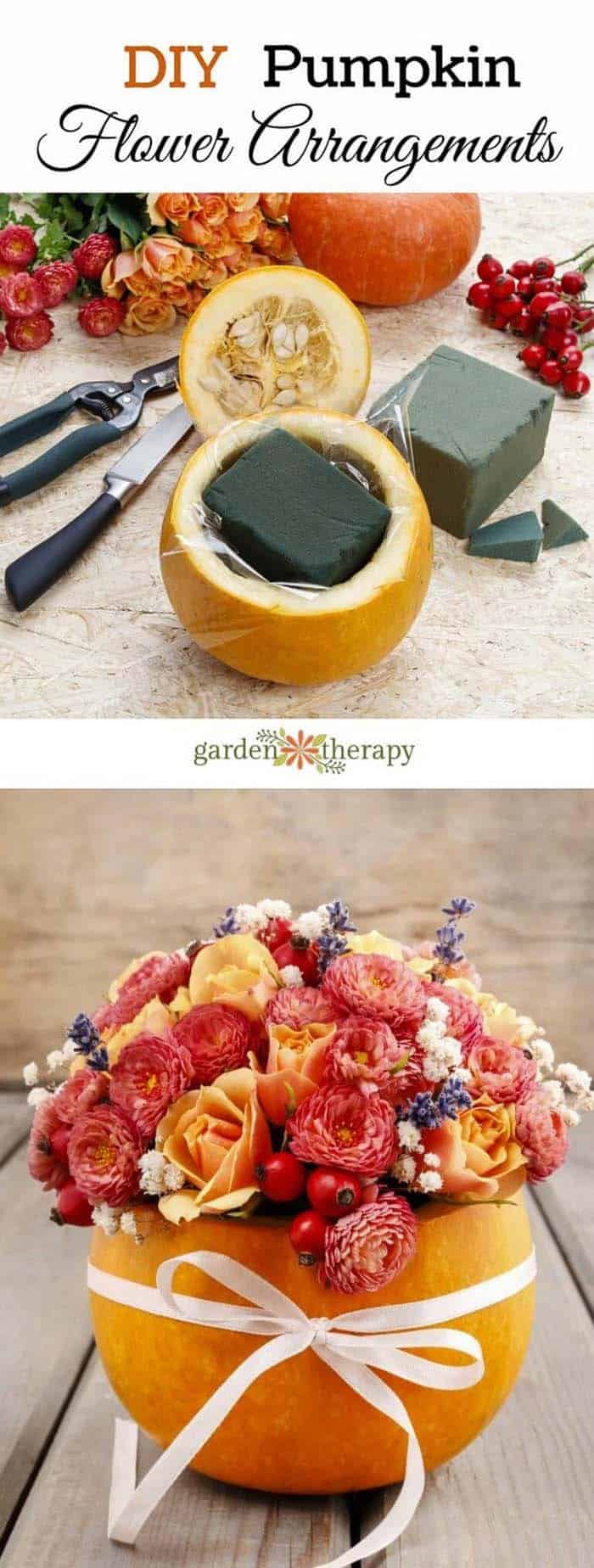 Floral Arrangement in a Pumpkin