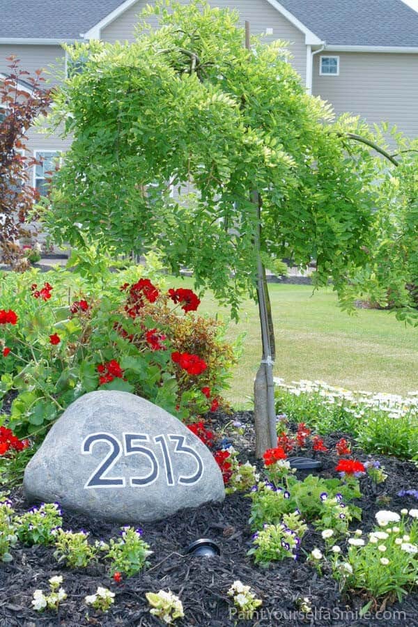 Landscape Rock For Your House Number Sign