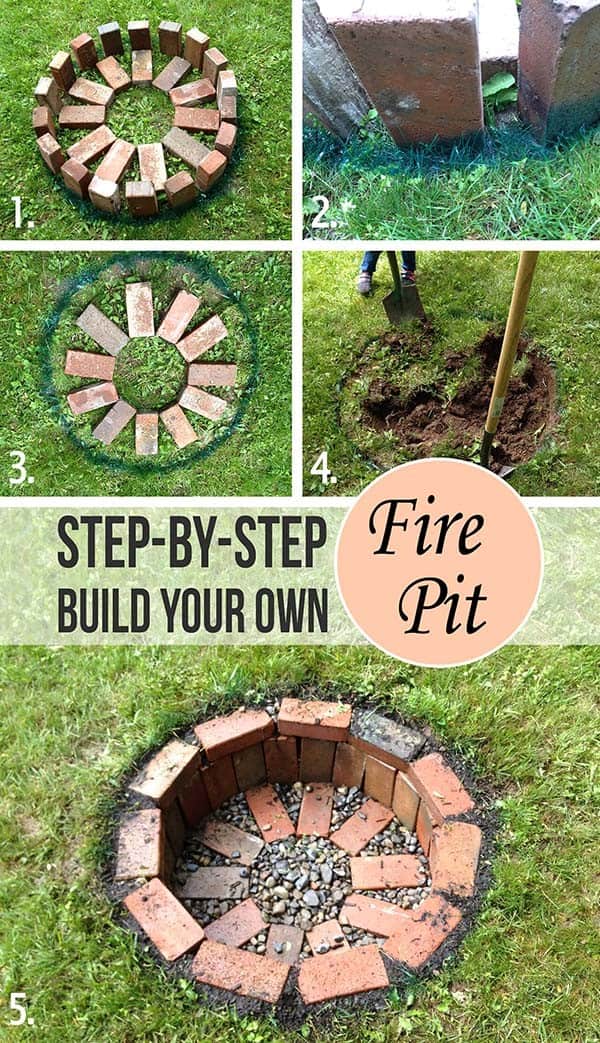 Brick Fire Pit Step-by-Step Tutorial Project