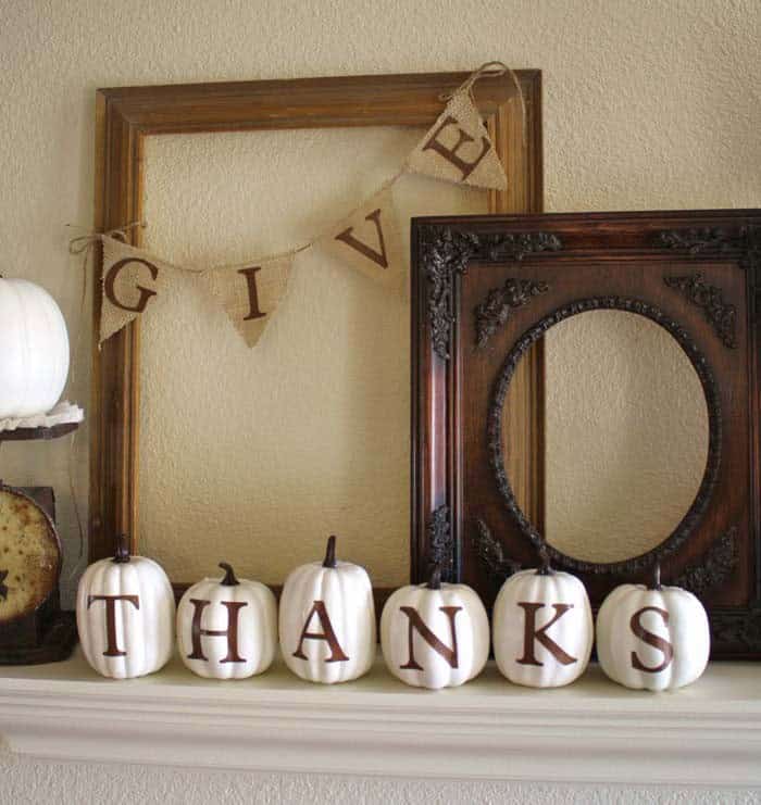 Adorn Your Mantel with Mini Pumpkins and Burlap