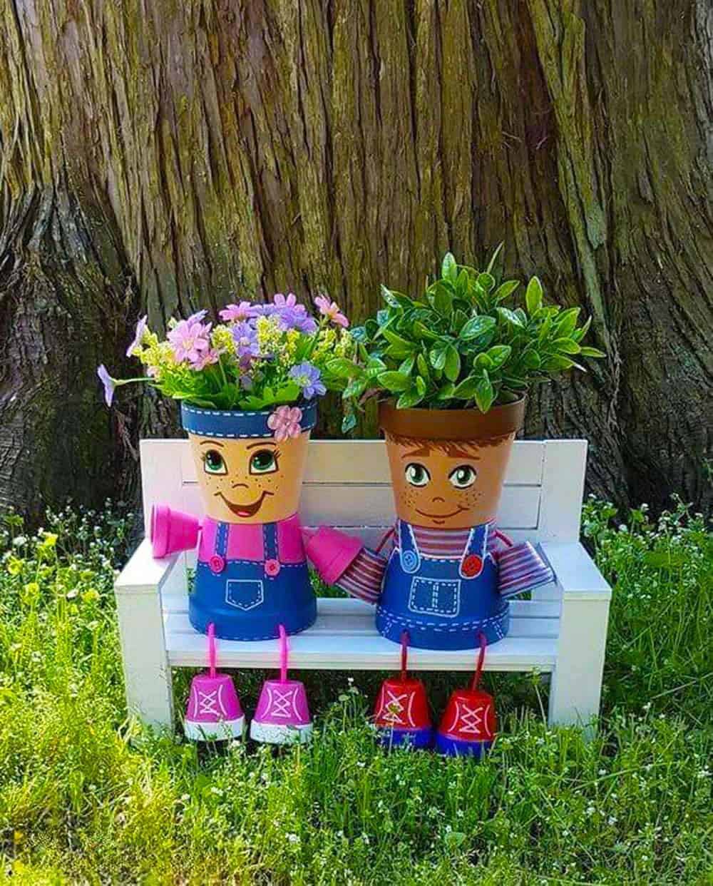 Playful Planter Pair