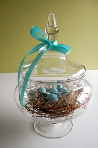 Make a Cute Bird’s Nest Decorative Jar