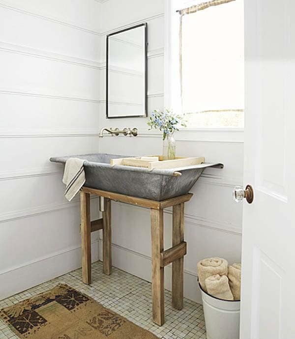 Repurposed Galvanized Tub