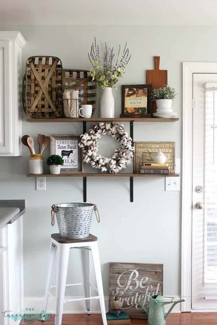 Classic Farmhouse Shelf Display