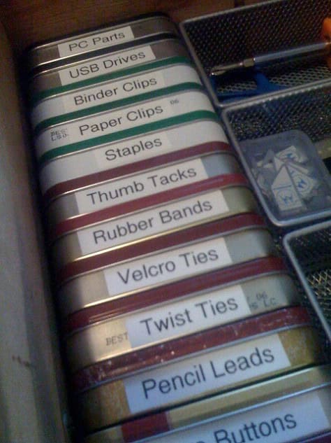 Reuse Altoid Tins for Practical Office Organization