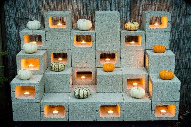 Get Ready for Fall with a Cinder Block Centerpiece