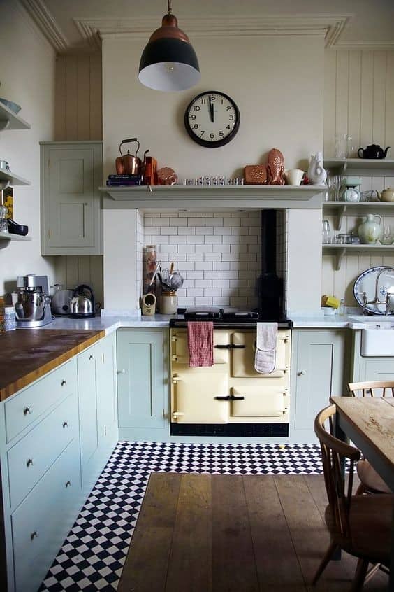 Bring Character and Warmth with Black and White Tiled Floor