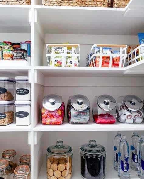 Organize Snacks In Baskets