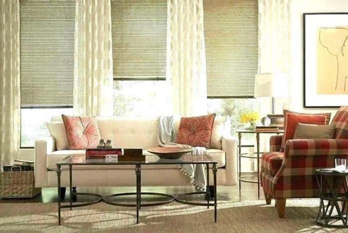 Curtain Treatments Soften Blinds