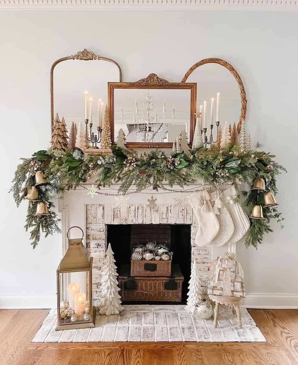 Festive Farmhouse Mantel