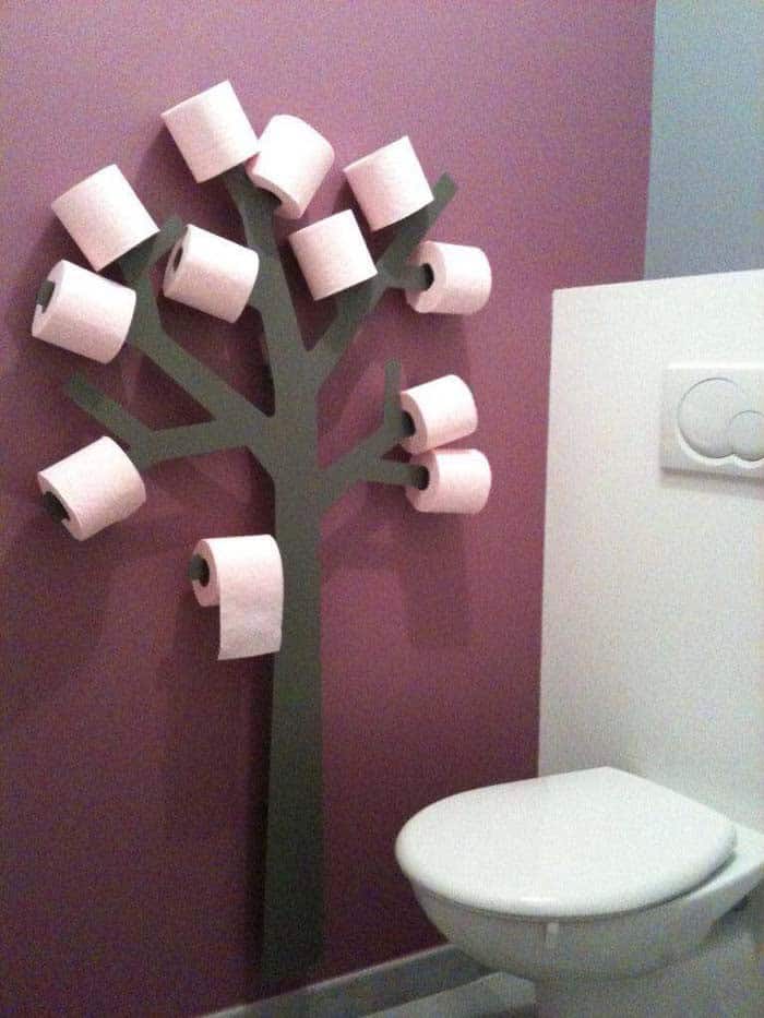 Make a Tree to Act as Your Toilet Paper Holder