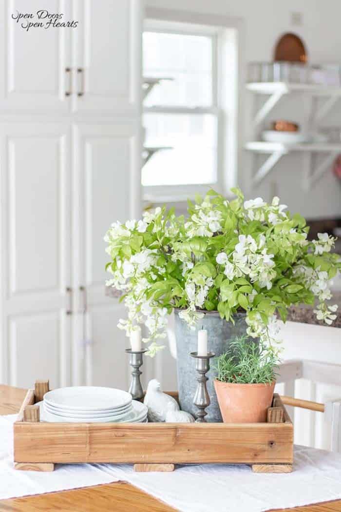 Natural Crate Table Display Tray