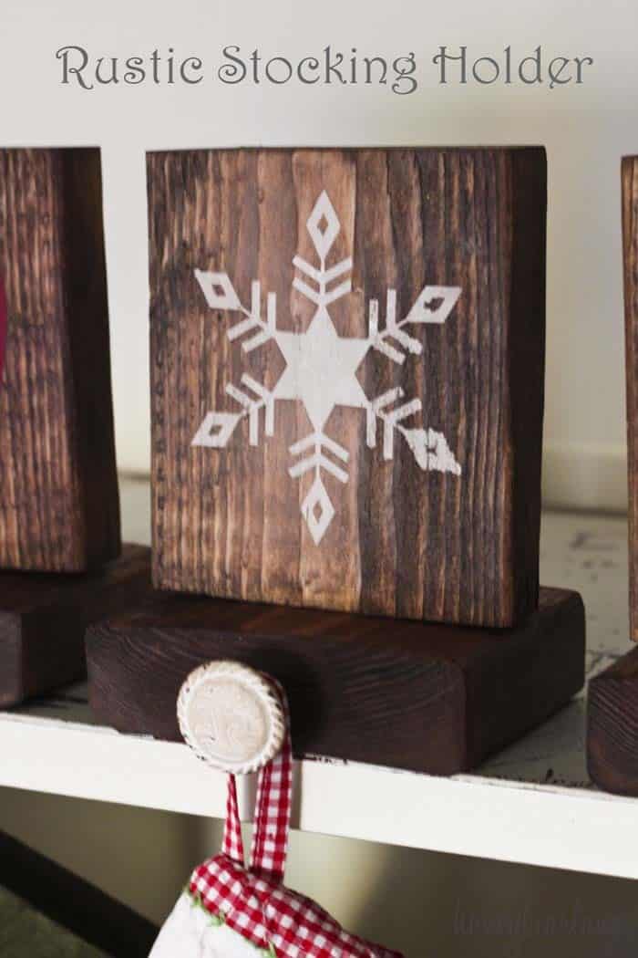 Upgrade Rustic Stocking Holders with Holiday Art