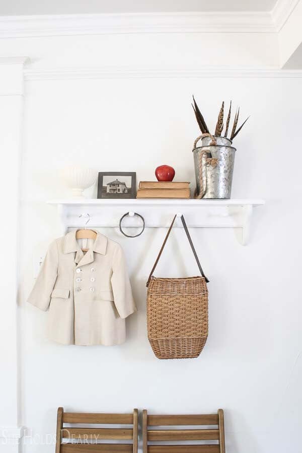 Vintage Country Entryway Décor with Red Apple Accent