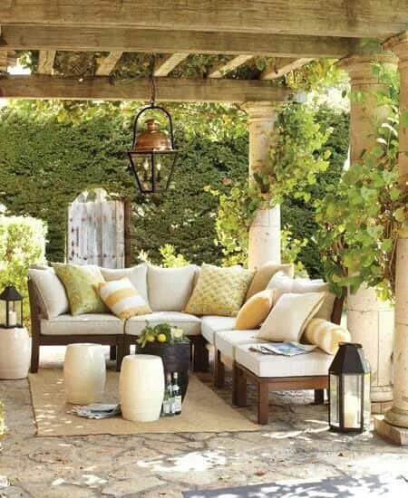 Go Bold with a Single Lantern in Your Pergola