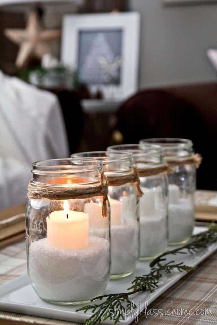 Mason Jar Candle Display