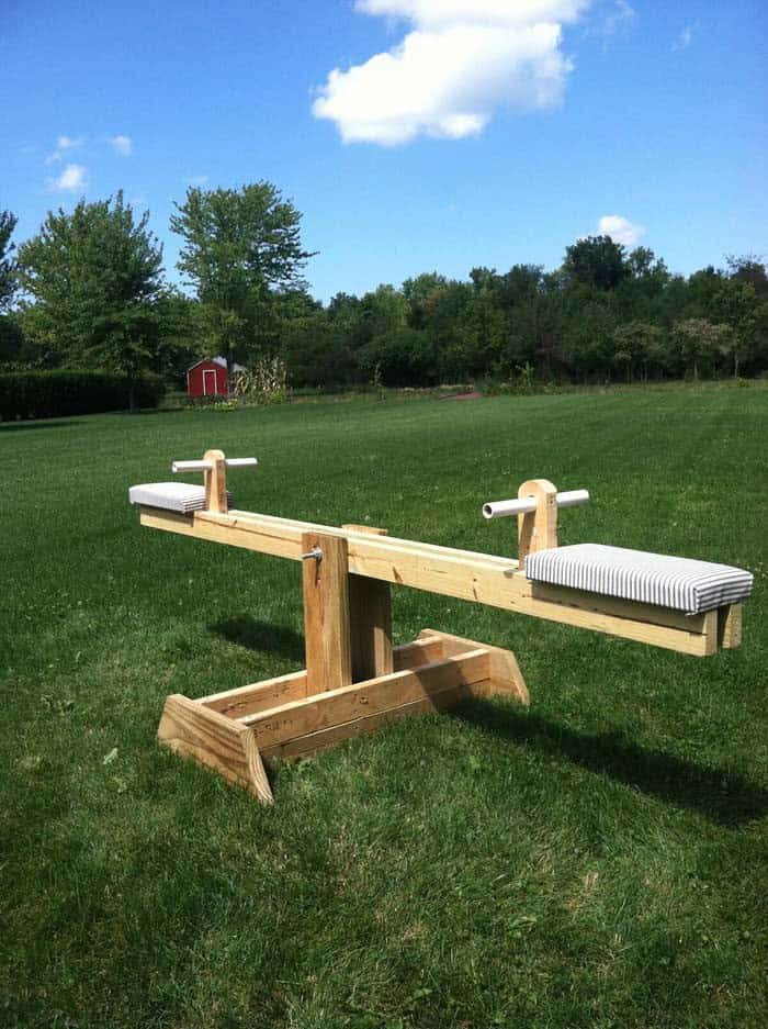 DIY Cushioned Seesaw