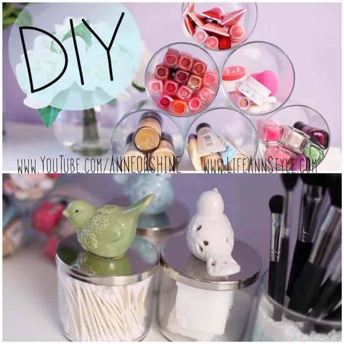 Create a Transparent Makeup Organizer Using Plastic Cups