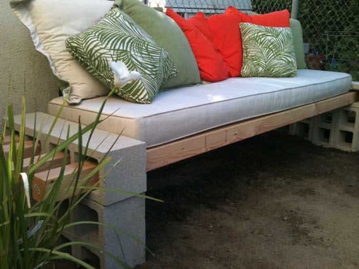 Build a Cozy Garden Bench with Cinder Blocks