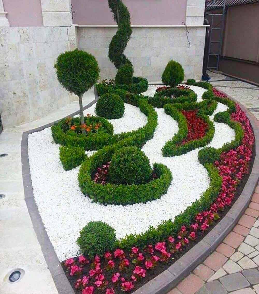 Sculpted Topiary Swirls