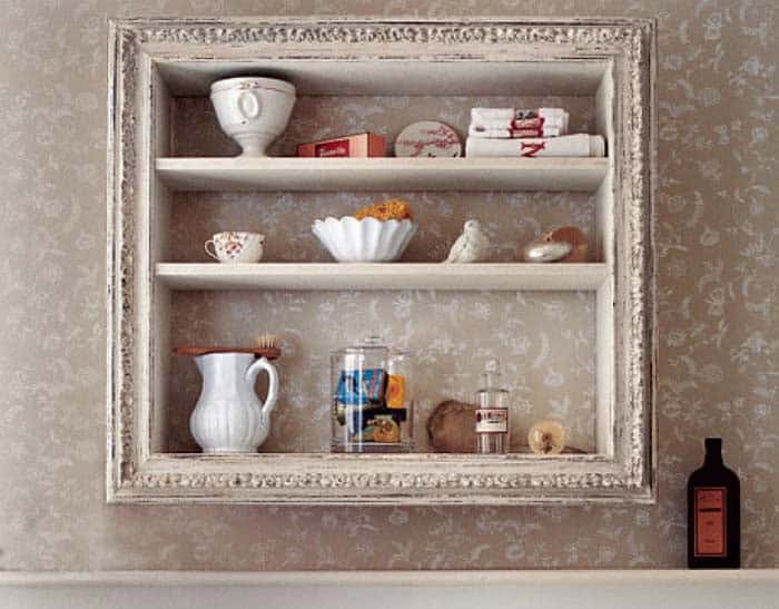 Add An Ornate Frame For Cottage Shelving Chic