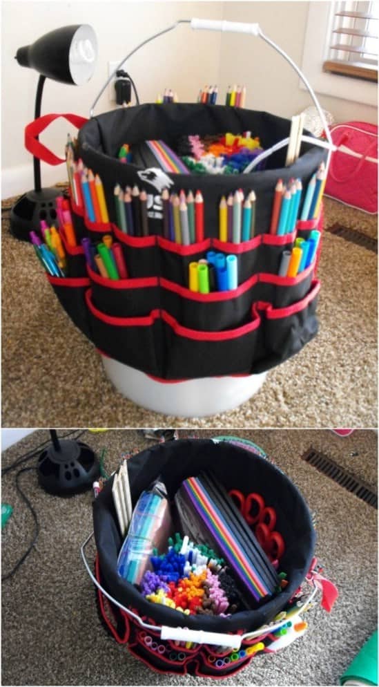 Add A Fabric Organizer For Art Supplies