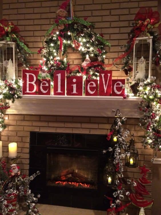 Bring Positivity with Your Christmas Fireplace Mantel Decor