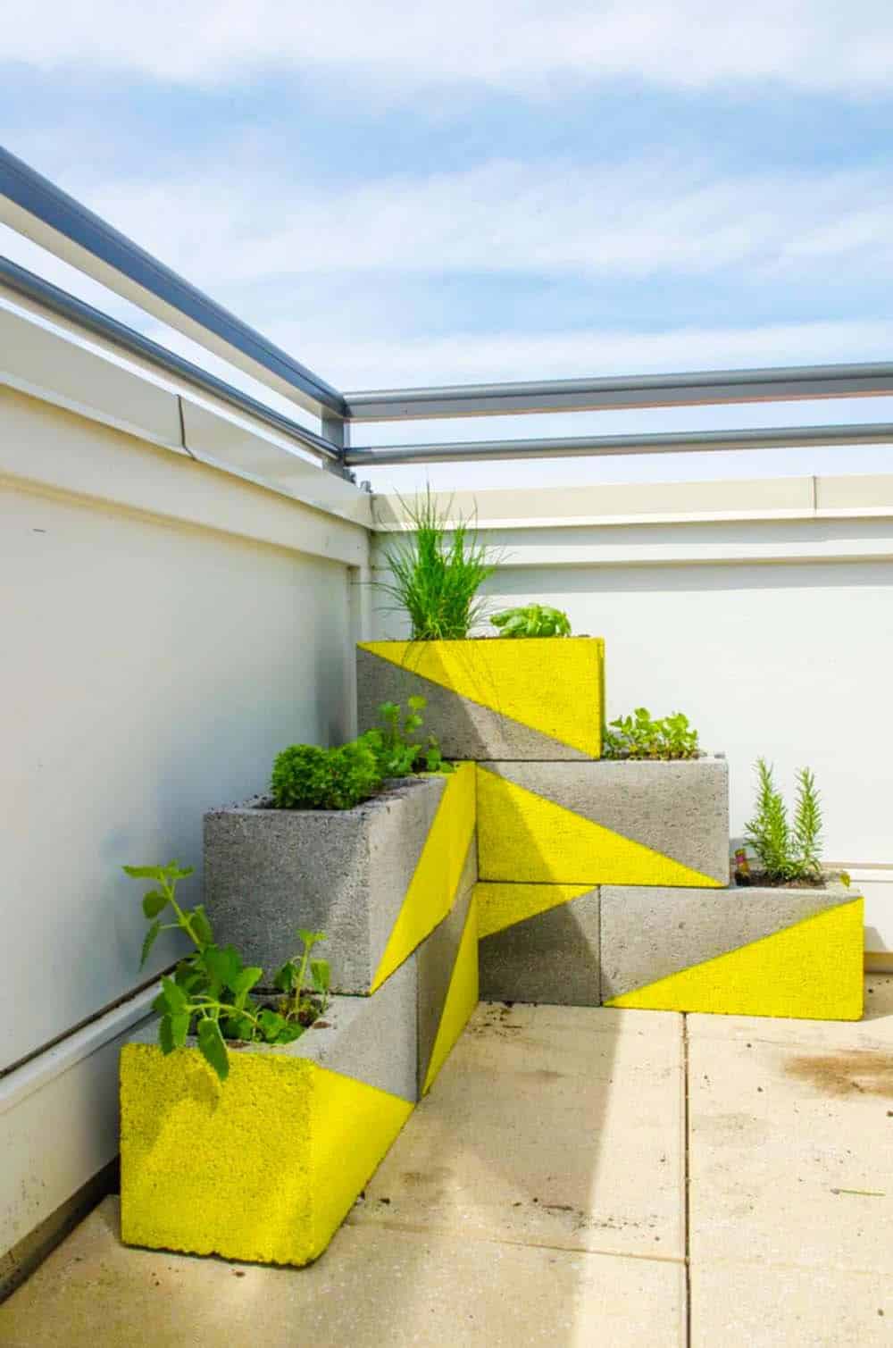 Vibrant Planter Staircase