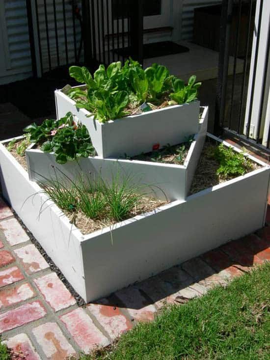 Give Your Tiered Garden an Elegant look with White