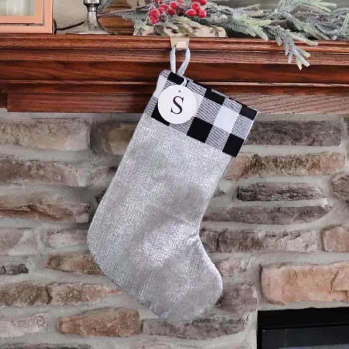 Decorate a Rustic Stocking with Buffalo Check