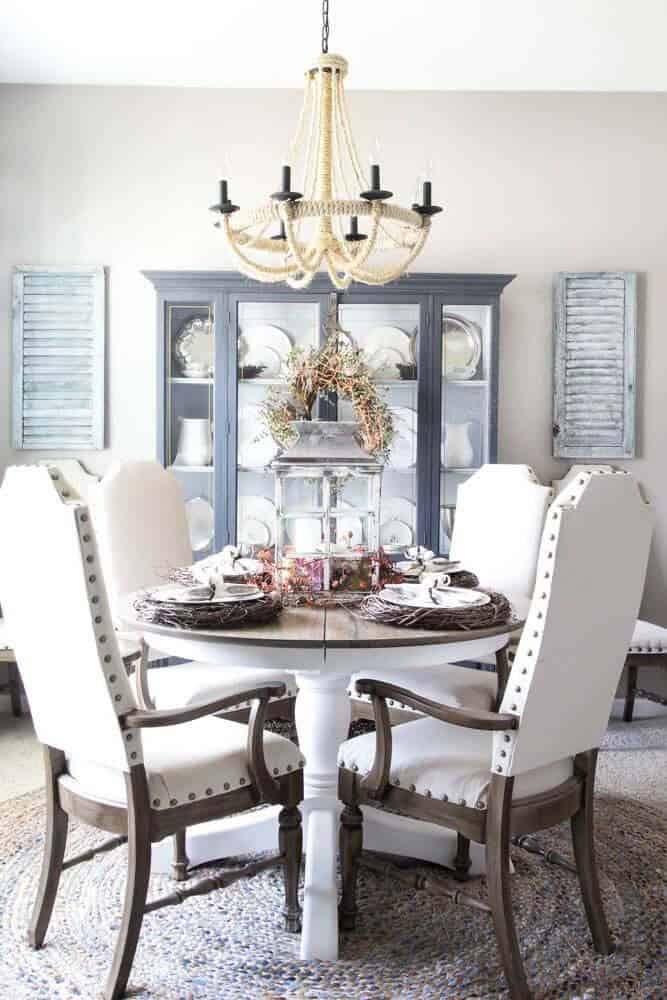 DIY Macramé Wrapped Dining Room Chandelier