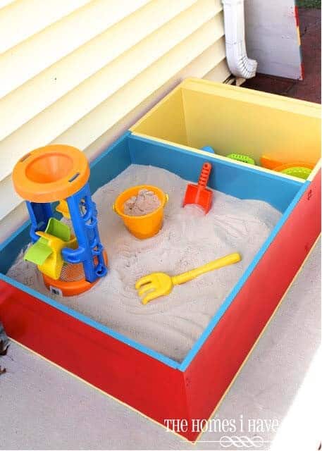 Repurposed Bookshelf Sandbox