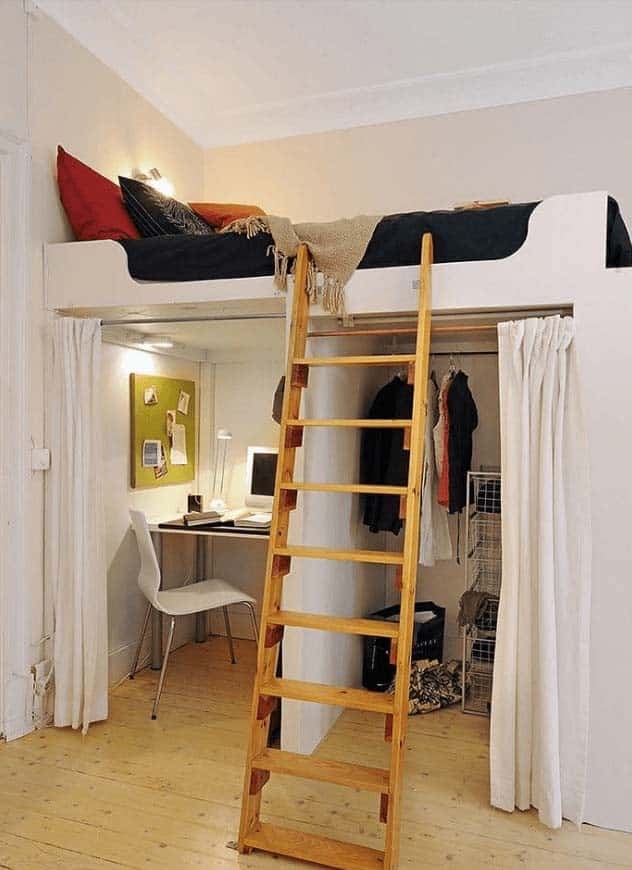 Utilize Vertical Space to Make a Bedroom with Multiple Nooks