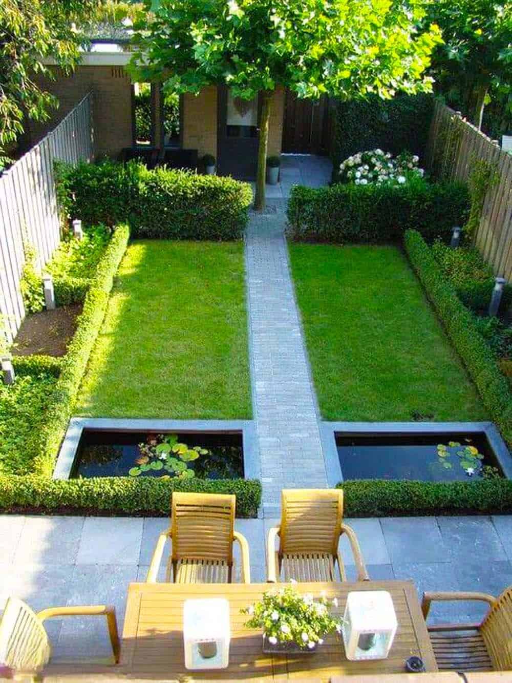 Symmetrical Garden Elegance