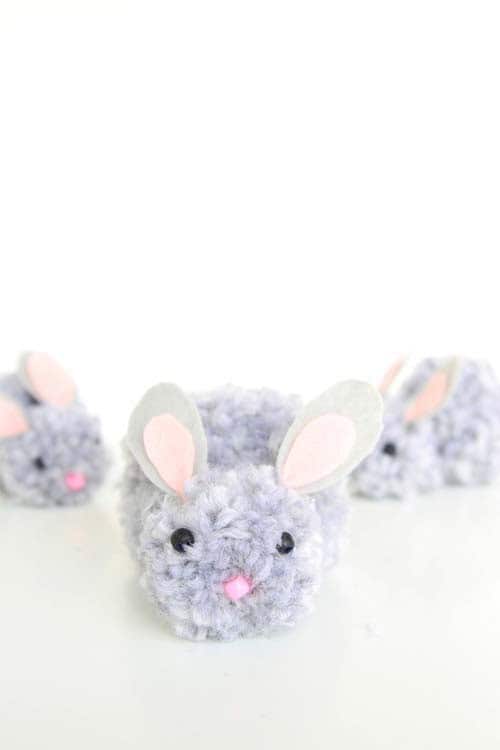 Cuddle Up with Easter Pom Pom Bunnies