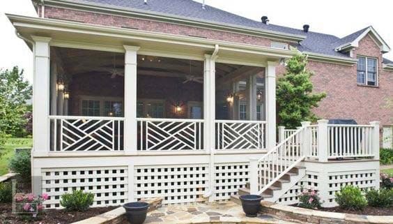 Bold Deck Skirting Under Chippendale Railing