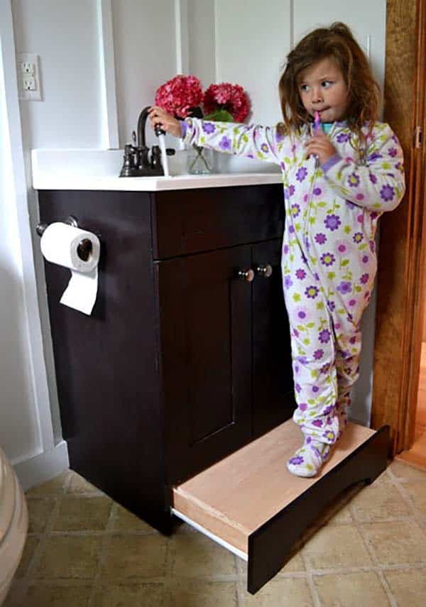 Built-in Step Stool