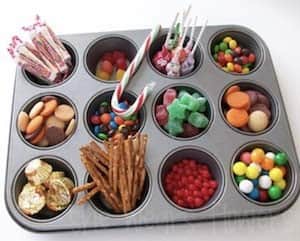 Organize Your Gingerbread Toppings with a Muffin Tray