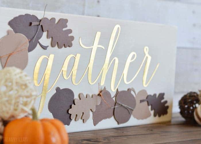 Make Impression with Golden Gather Thanksgiving Sign