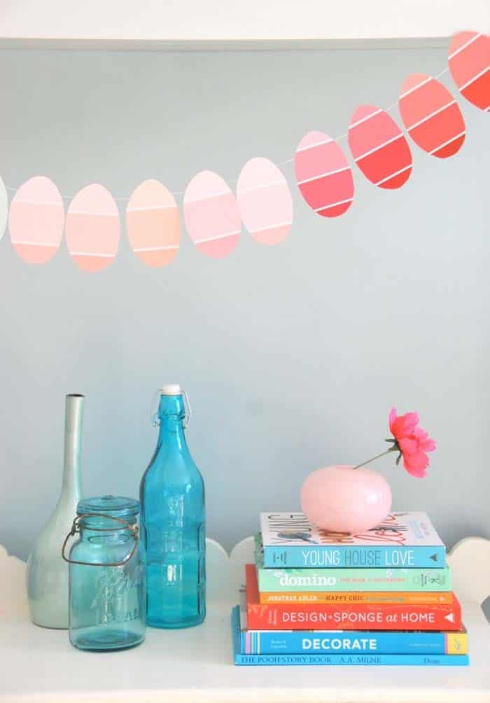 Craft an Egg Garland with Colorful Ribbons