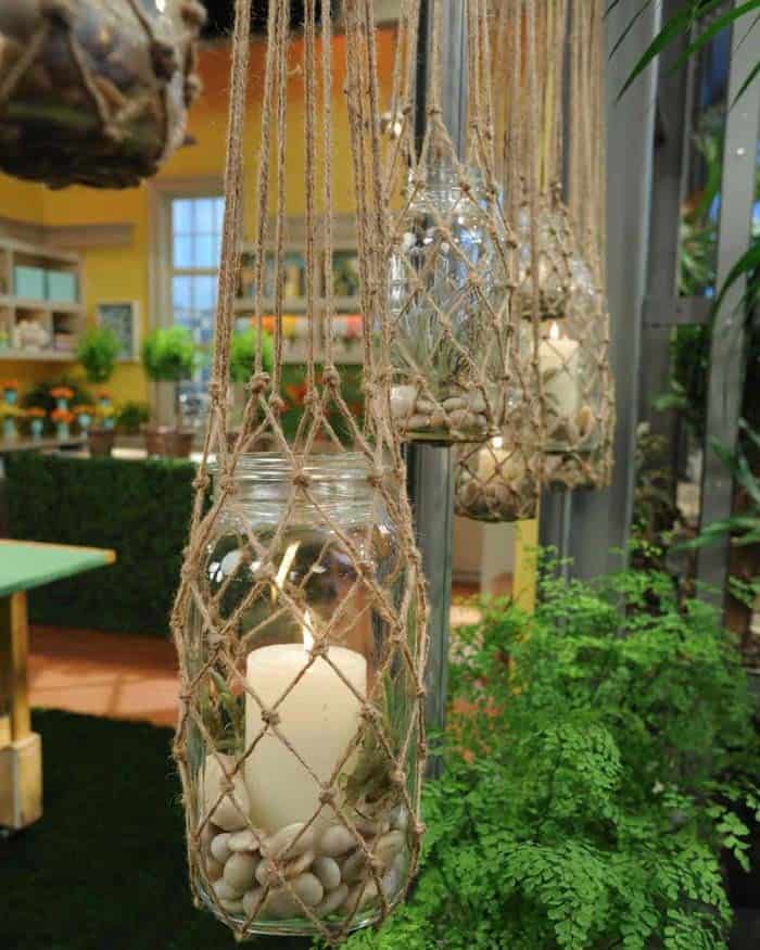 Boho Macrame Mason Jar Lantern