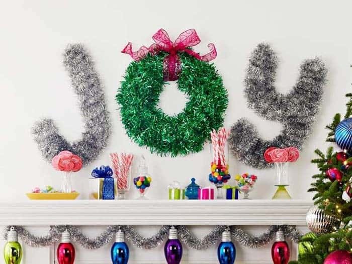 Tinsel DIY Letters Spell Joy