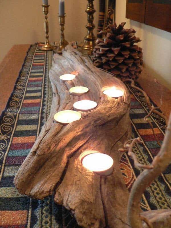 Get Creative with a Wood Art Candle Centerpiece