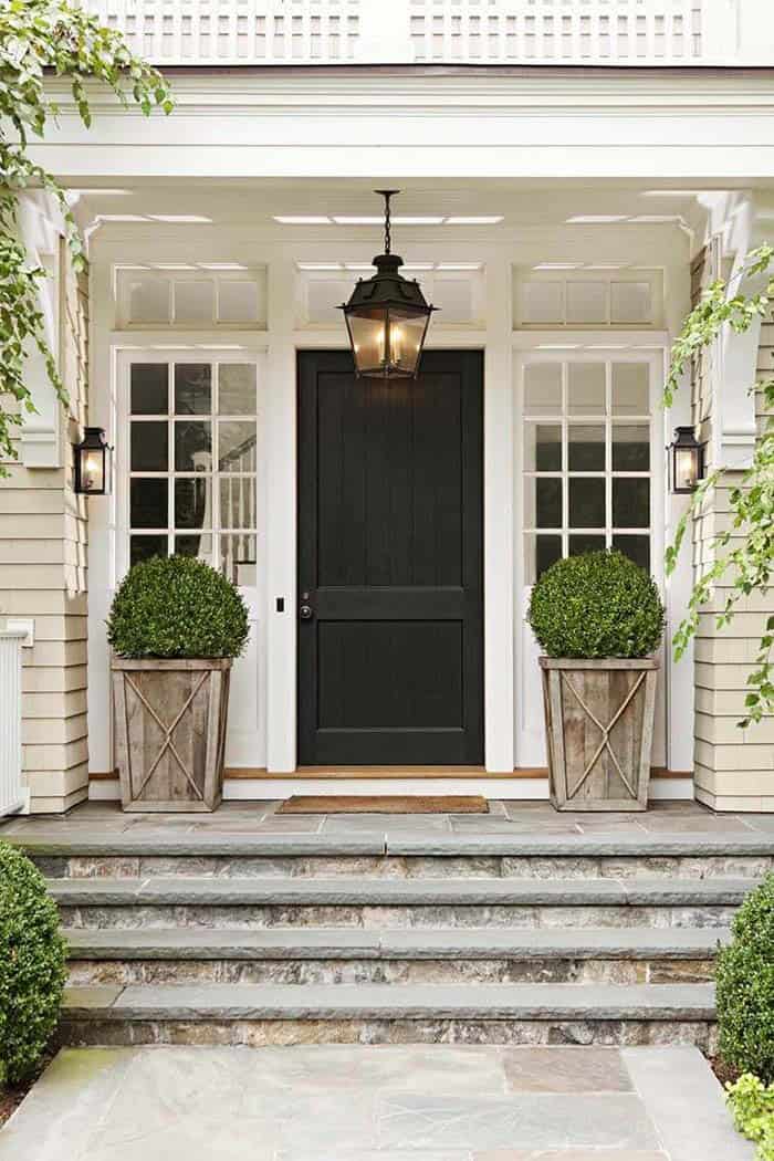 Enhance Your Front Porch with Two Identical Wood Planters