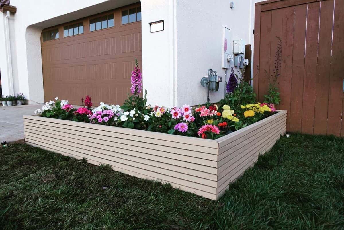 Corner Flower Bed Idea